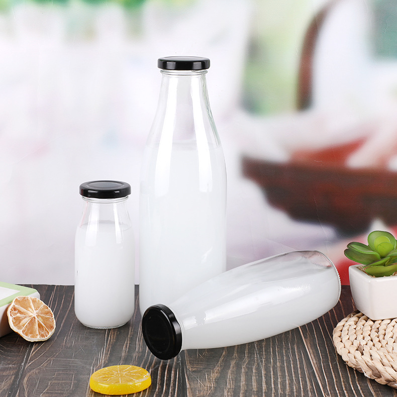 Transparent Glass Milk Pudding Bottle glass jar supplier