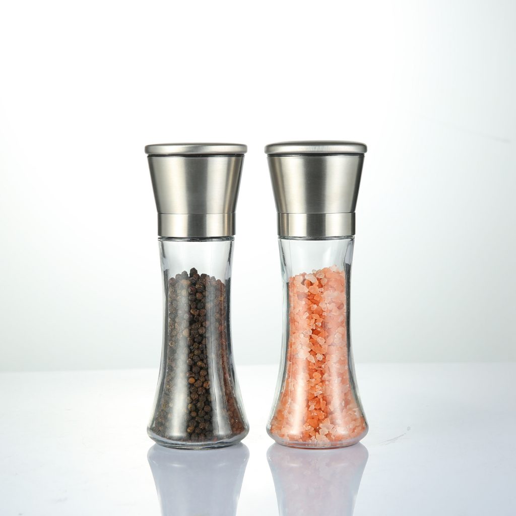 304 Stainless Steel Pepper Grinder glass jar supplier