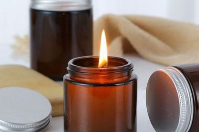 Aluminium Lid Brown Jar Aromatherapy Candle (5)