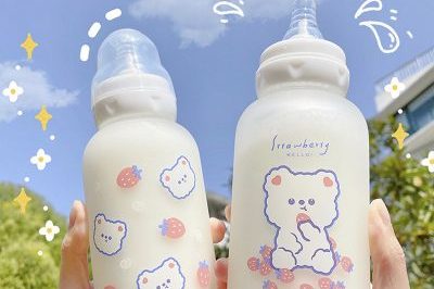 Cartoon Bear Ins Cute Pacifier Glass (5)