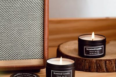 Gift Box Set Cylindrical Atmosphere Scented Candle (2)