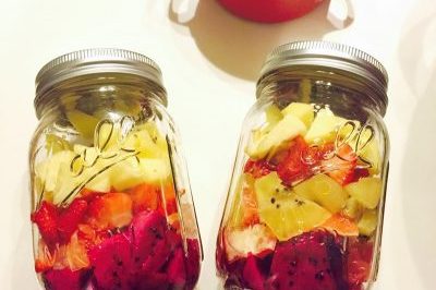 Glass Airtight Vegetable Salad Mason Jar (4)