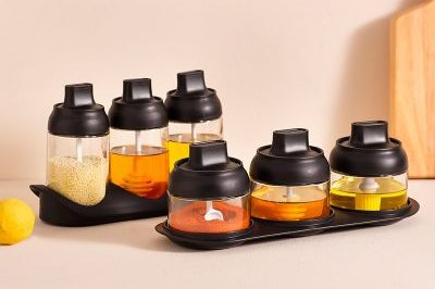 Household Oil Cans And Kitchen Seasoning Pots (4)