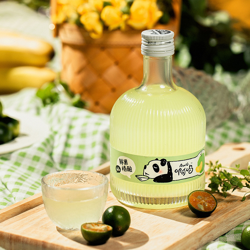 New Freshly Brewed Fruit Wine Bottle glass jar supplier