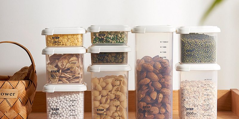 Sealed Plastic Storage Dry Food Cans (2)