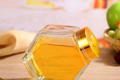 Support printed LOGO wholesale six-sided glass honey Jar (4)