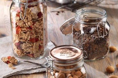 33.75 Oz Copper Bormioli Glass Mason Jar (5)