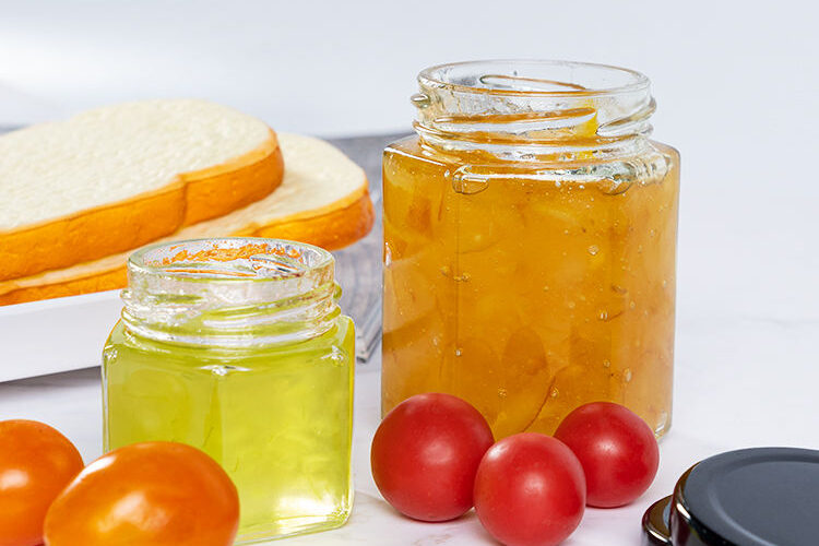 Airtight transparent jam jars for food storage (2) Transparent glass jam jars for wholesale food storage