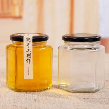 Transparent glass jam jars for wholesale food storage
