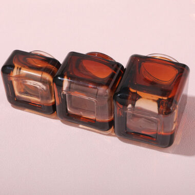 Luxury portable eye cream custom glass cosmetic jars