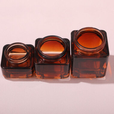 Luxury portable eye cream custom glass cosmetic jars
