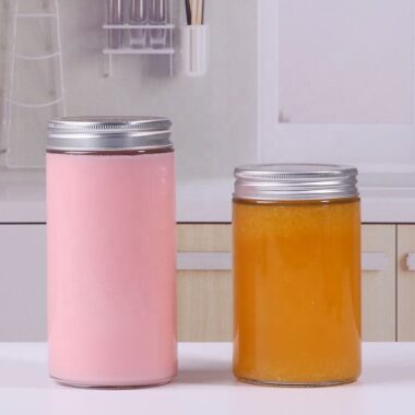 Large capacity cylindrical glass jam jars wholesale