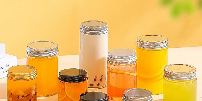Large capacity cylindrical glass jam jars wholesale