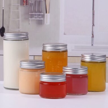 Large capacity cylindrical glass jam jars wholesale