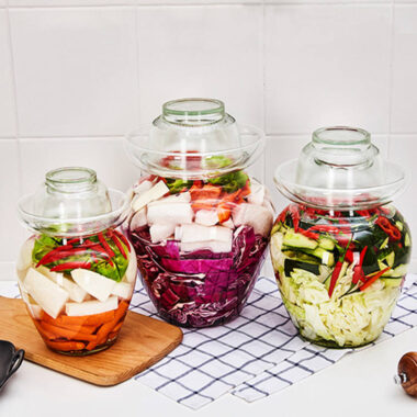 Thickened airtight kitchen glass pickle jars wholesale