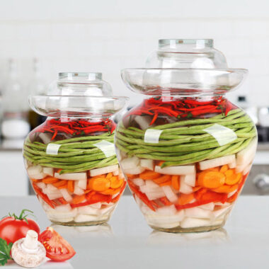 Thickened airtight kitchen glass pickle jars wholesale