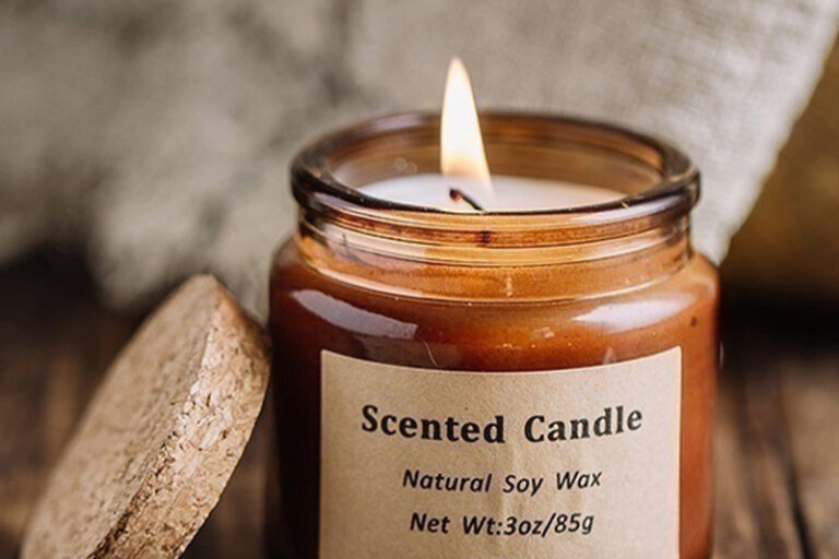 Elegant amber glass candle jars for luxury candles (5) Luxury amber glass candle jars with premium finish