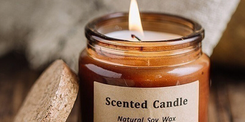 Luxury amber glass candle jars with premium finish