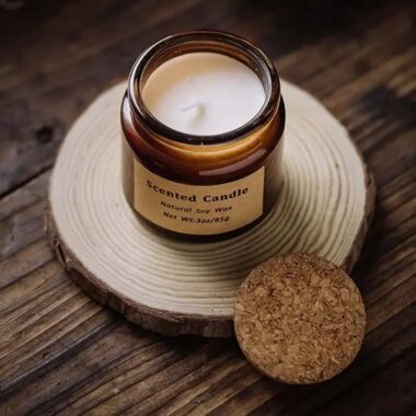 Luxury amber glass candle jars with premium finish