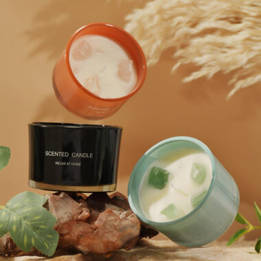 Luxury colored candle jars for wholesale candle packaging
