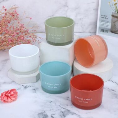 Luxury colored candle jars for wholesale candle packaging