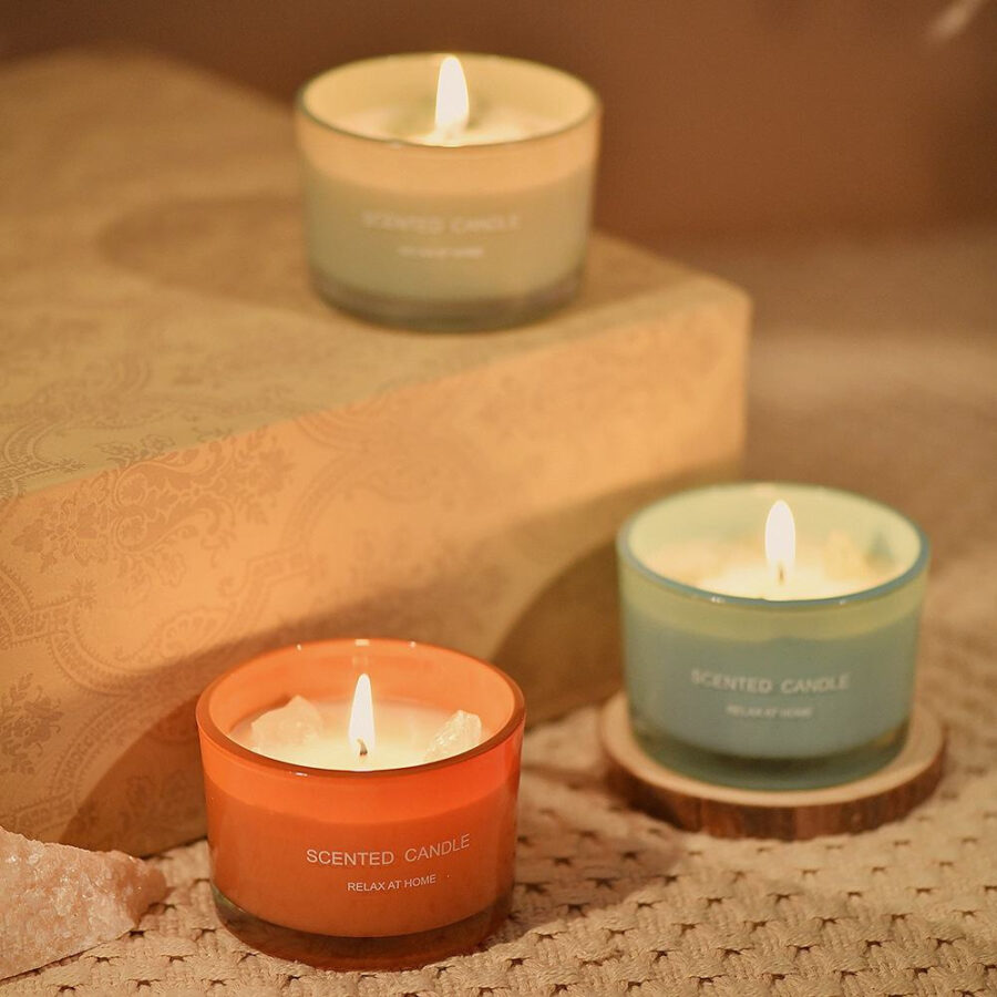 Luxury colored candle jars for wholesale candle packaging