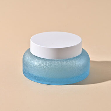 Luxury colored glass cosmetic jars bulk for skincare packaging