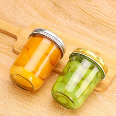 Transparent glass jam jars in different sizes for bulk orders