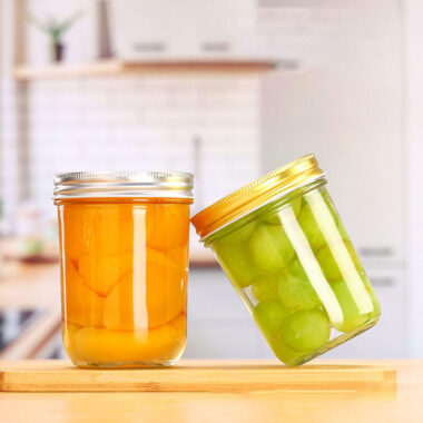 Transparent glass jam jars in different sizes for bulk orders