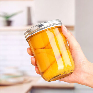 Transparent glass jam jars in different sizes for bulk orders