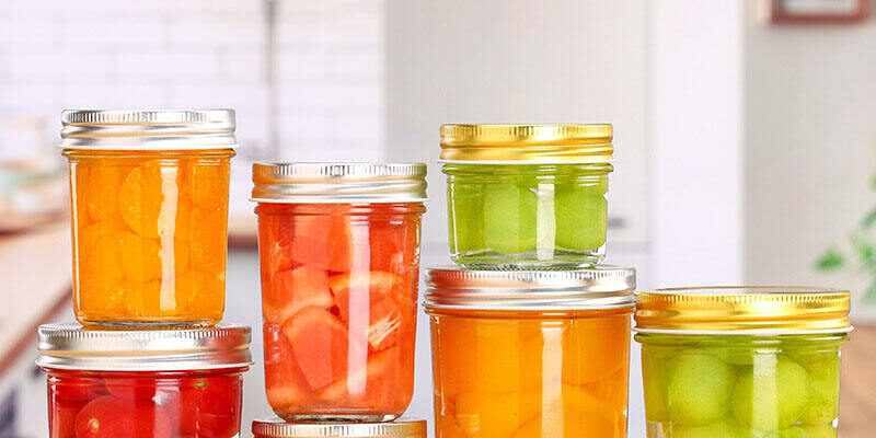 Transparent glass jam jars in different sizes for bulk orders