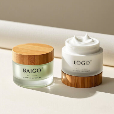 Amber transparent glass cosmetic jars for skincare packaging