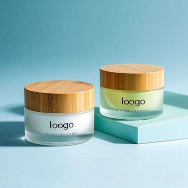 Amber transparent glass cosmetic jars for skincare packaging