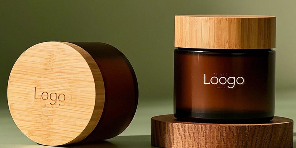 Amber transparent glass cosmetic jars for skincare packaging