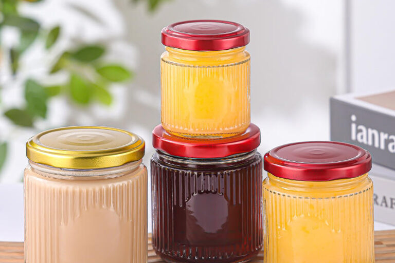 High-quality transparent wide-mouth glass jam jars (3) Wide-mouth transparent glass jam jars for storage