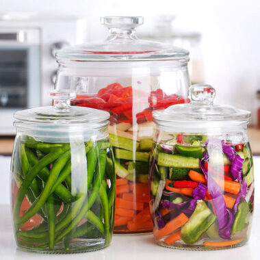 Airtight pickle jars for kitchen food storage