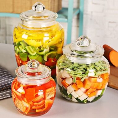 Airtight pickle jars for kitchen food storage