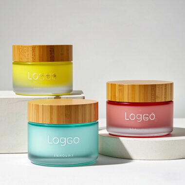 Custom luxury glass cosmetic jars for beauty packaging