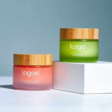 Custom luxury glass cosmetic jars for beauty packaging