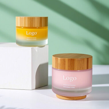 Custom luxury glass cosmetic jars for beauty packaging