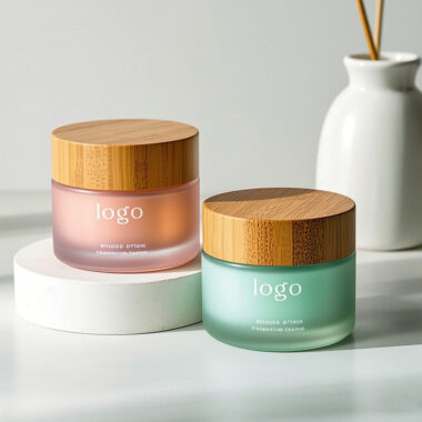 Custom luxury glass cosmetic jars for beauty packaging