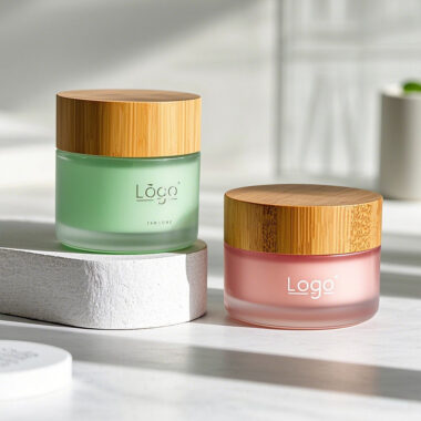 Custom luxury glass cosmetic jars for beauty packaging