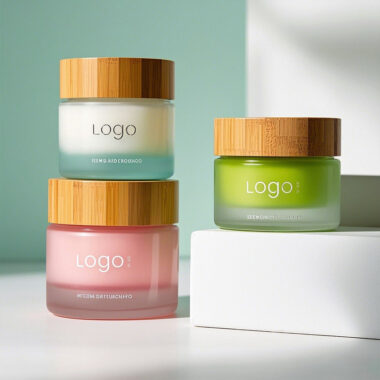 Custom luxury glass cosmetic jars for beauty packaging