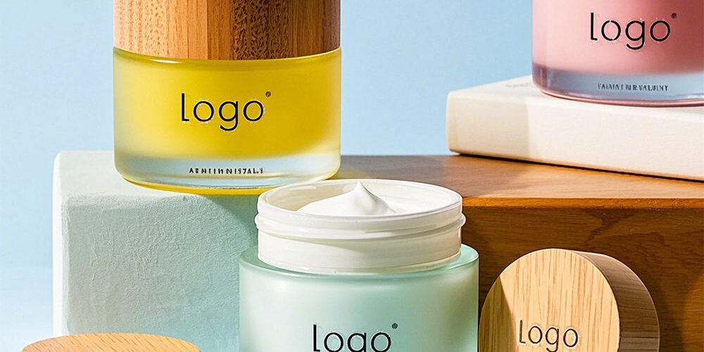 Custom luxury glass cosmetic jars for beauty packaging