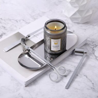 Luxury multicolor decorative candle jars with elegant finishes