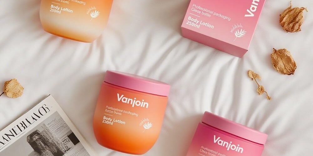 New design frosted glass cosmetic jars for luxury creams supplier