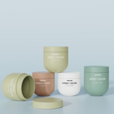 New design frosted glass cosmetic jars for luxury creams supplier