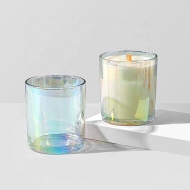 Luxury holographic rainbow candle jars bulk supply