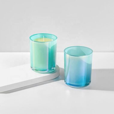 Luxury holographic rainbow candle jars bulk supply
