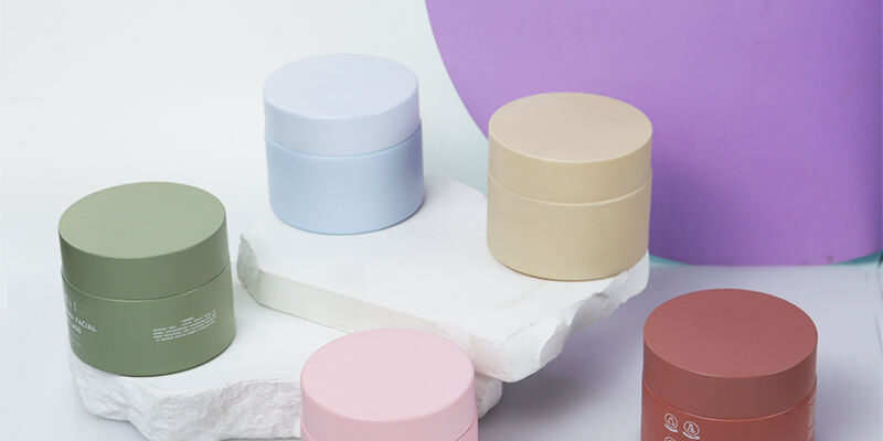 Luxury colored round glass cosmetic jars supplier